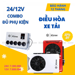 Điều hòa cabin xe tải iGree 12V/24V – Làm mát nhanh, tiết kiệm điện cho xe container và đầu kéo