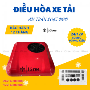 Điều hòa âm trần mini iGree 12V/24V – Giải pháp làm mát nhỏ gọn, hiệu quả và tiết kiệm điện cho cabin xe tải nhỏ